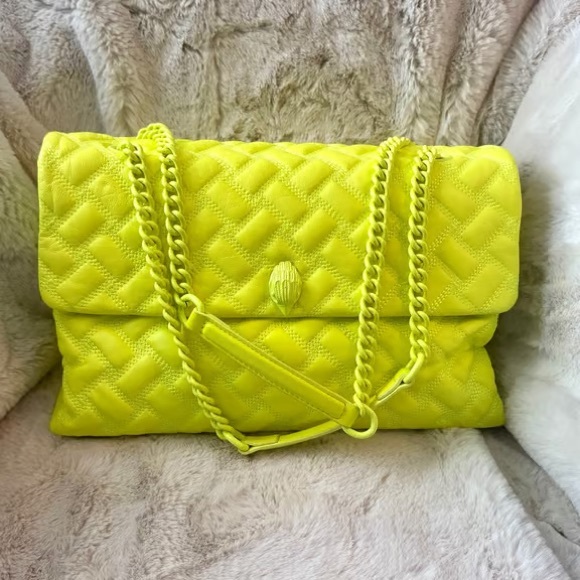 Kurt Geiger Handbags - Kurt Geiger Vibrant Yellow Quilted Shoulder Bag
